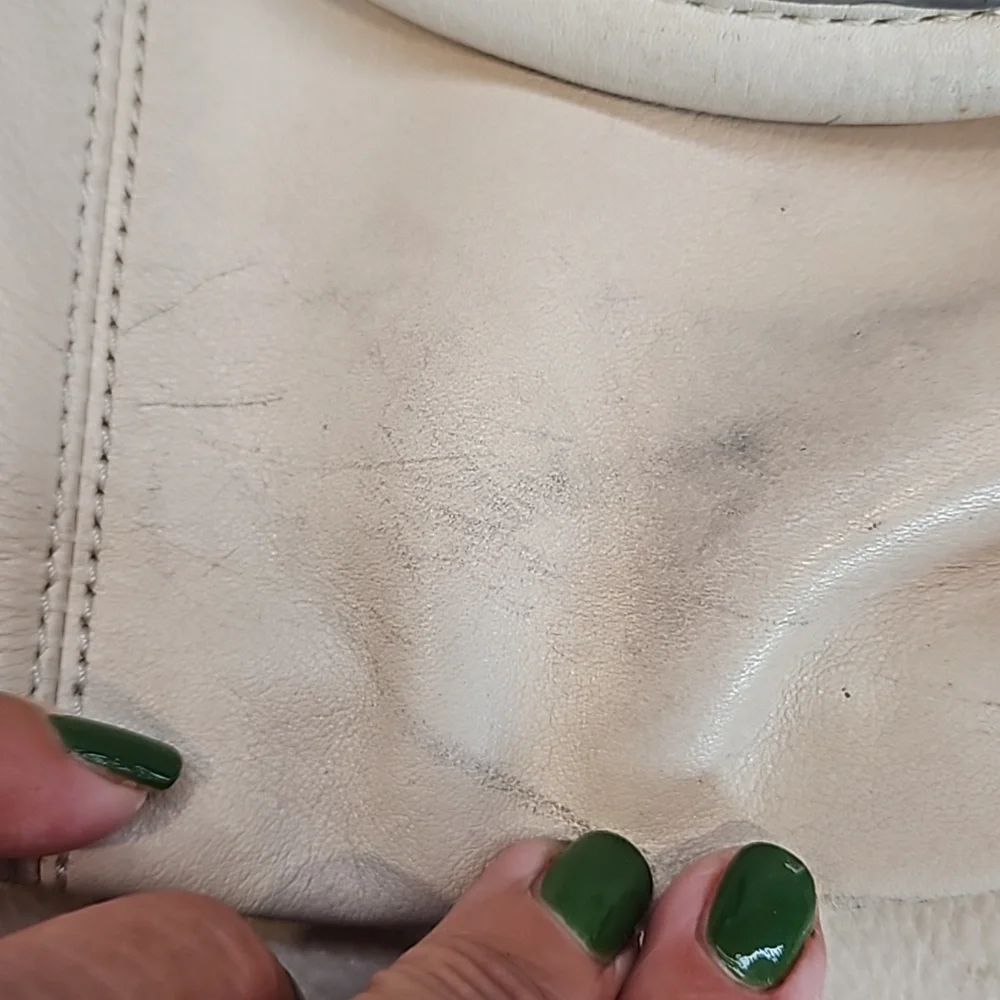NEW Aimee Kestenberg cream Leather Lucy Satchel w/Front Pockets